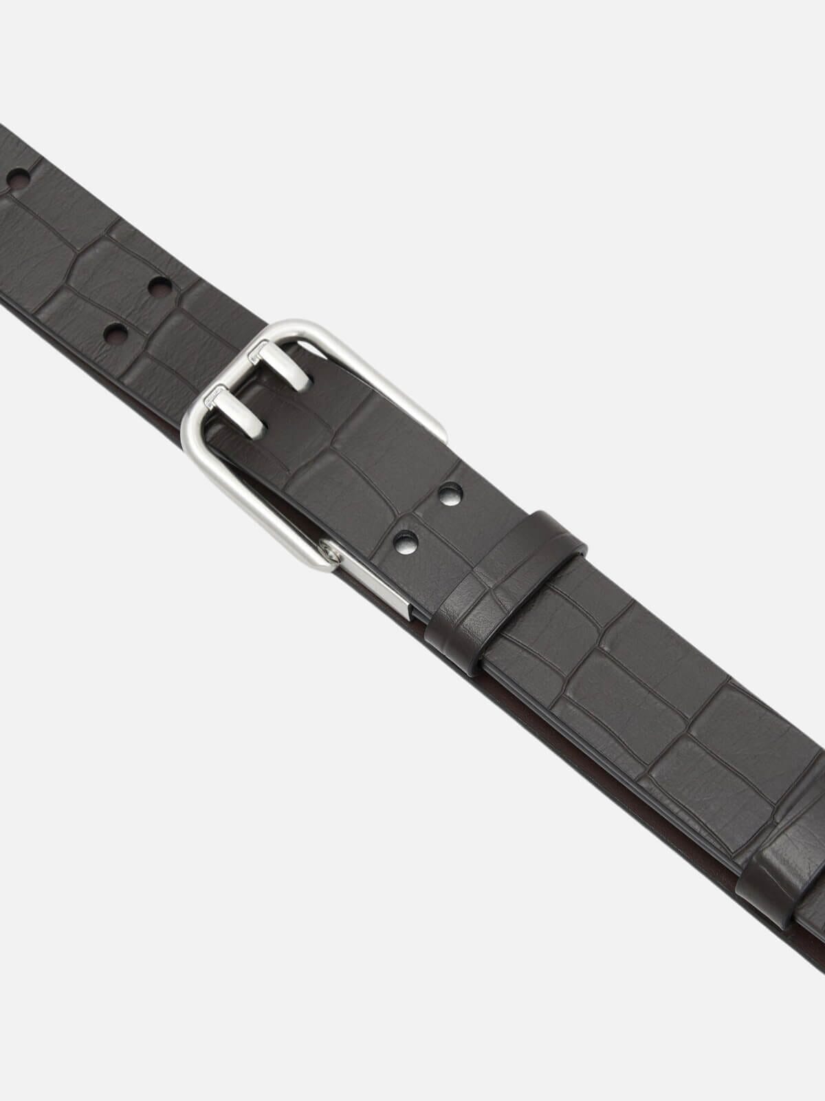 Landon Croc Belt - Chocolate Belts Camilla and Marc