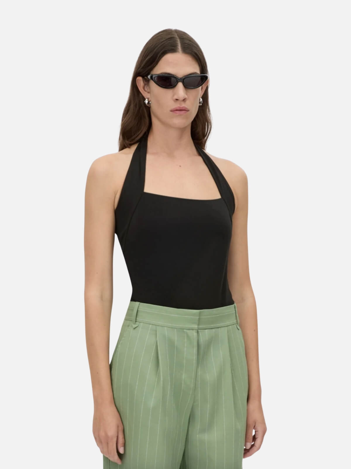 Phoebe Halter Bodysuit - Black