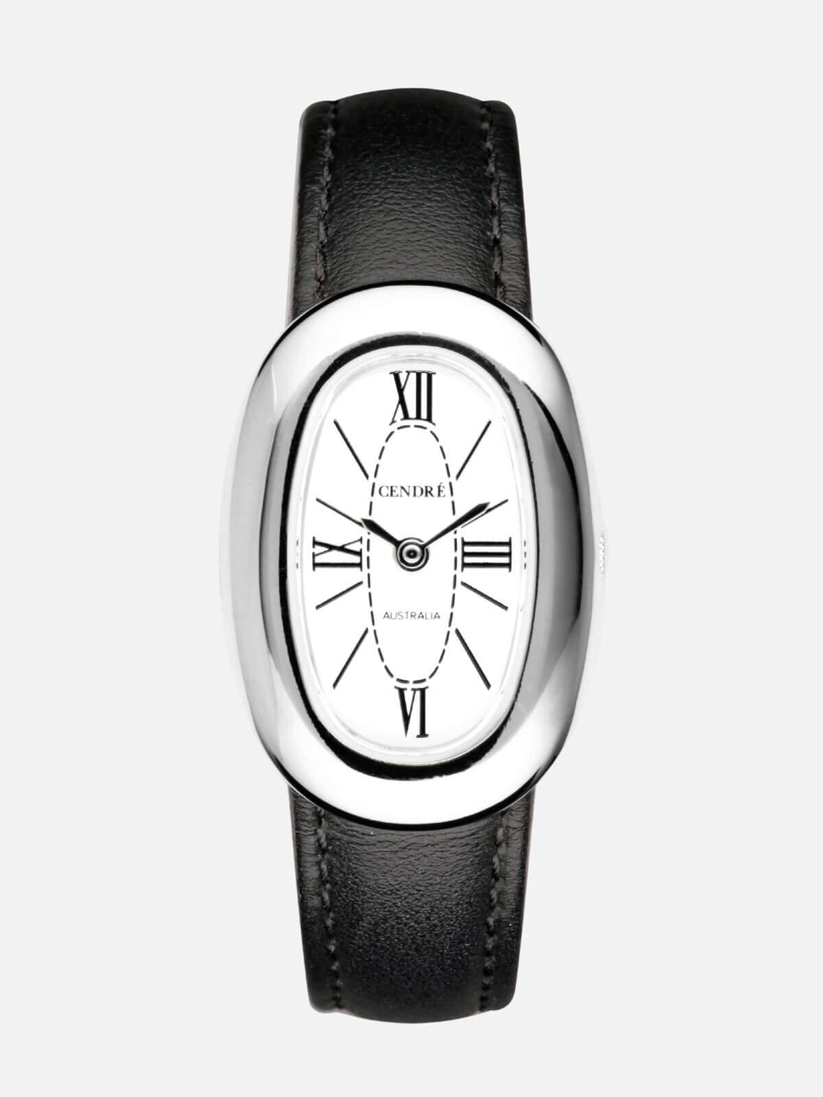 Bridgette Watch - Silver Smooth Black Accessories Cendre