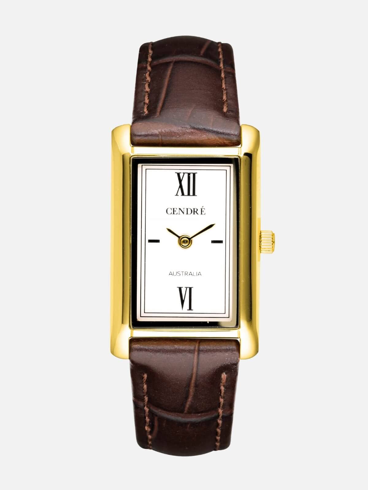 Kelly Watch - White Espresso Croc Accessories Cendre