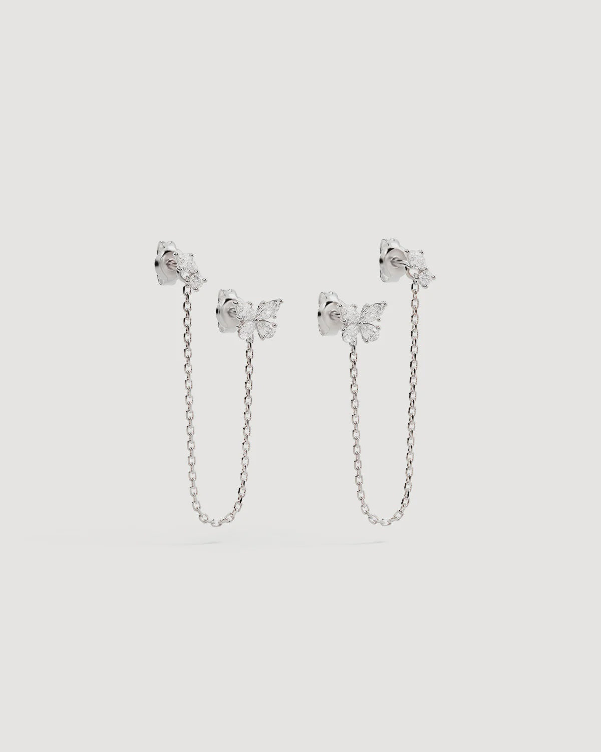 Dancing in the Wind Chain Earrings - Sterling Silver