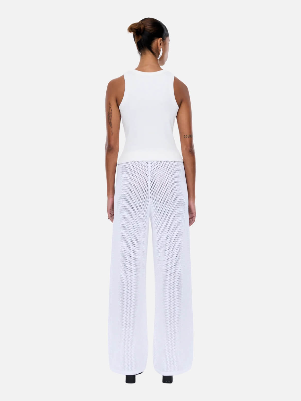 Harper Crochet Pant - Vintage White
