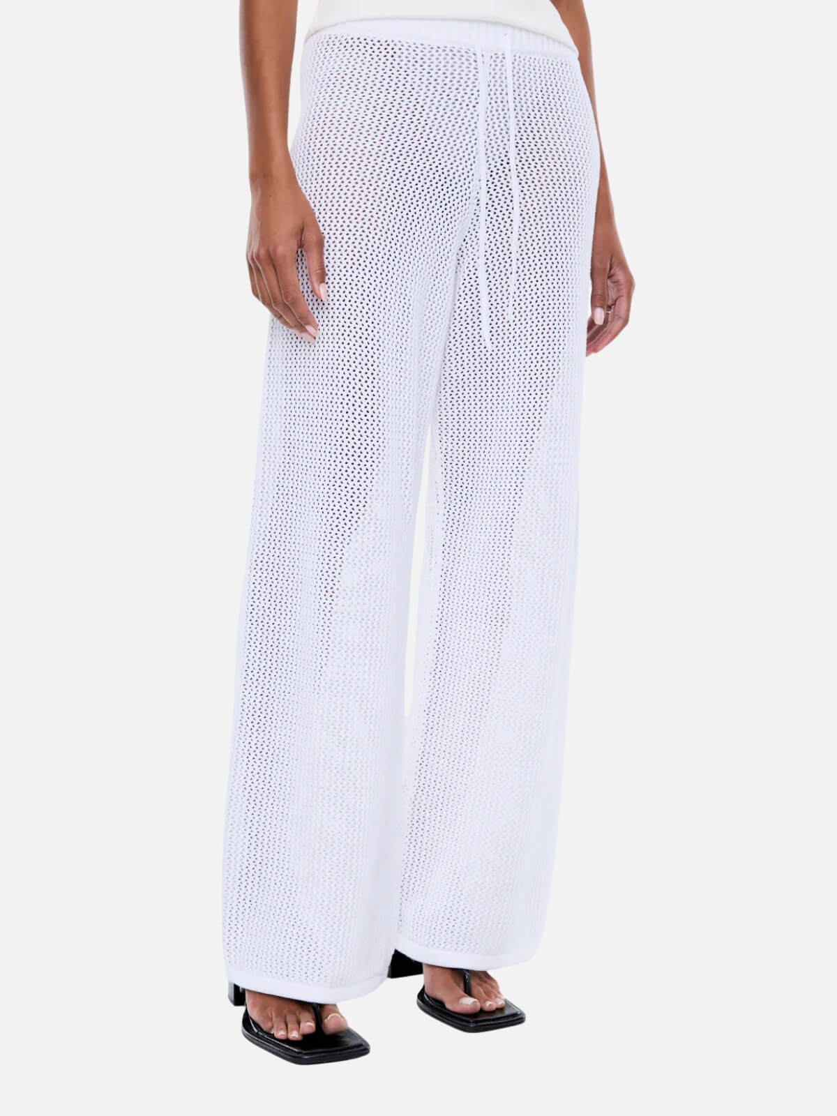 Harper Crochet Pant - Vintage White