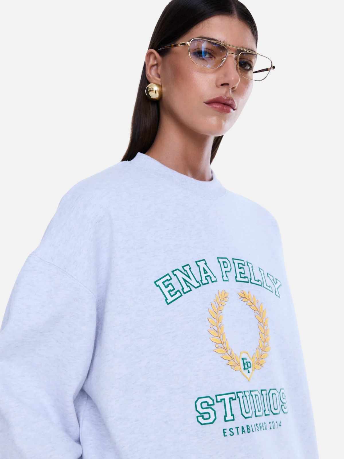 Mila Oversized Sweater - White Marle