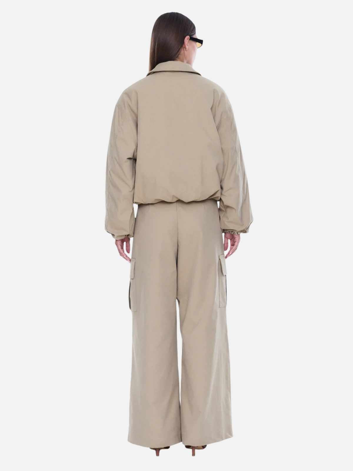 Nora Nylon Bomber - Sand