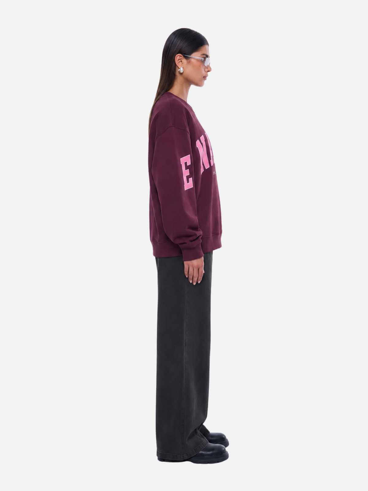 Mila Oversized Sweater - Deep Cherry