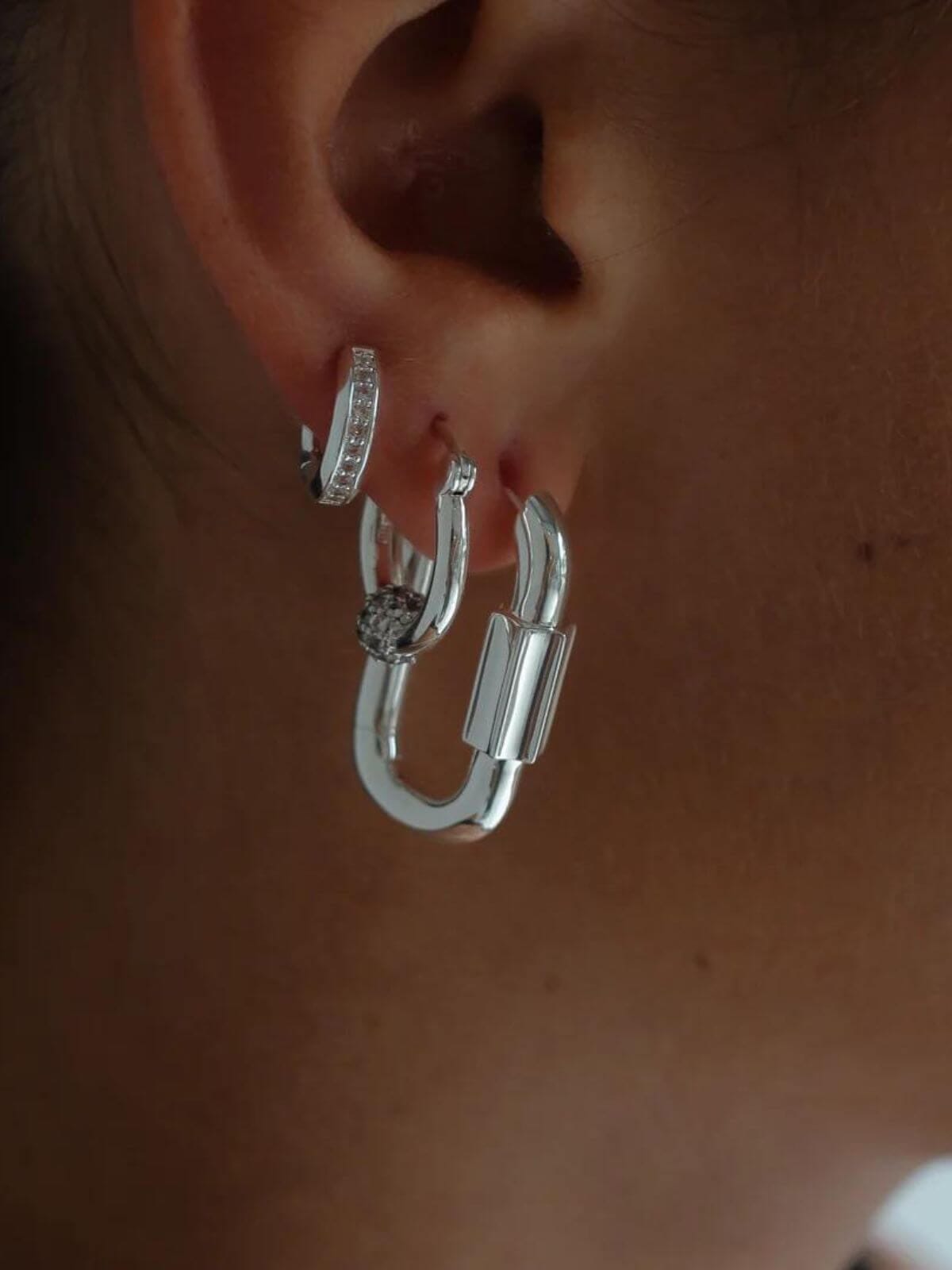 F+H | Disengage XL Hoops: Brass + Sterling Silver | Perlu