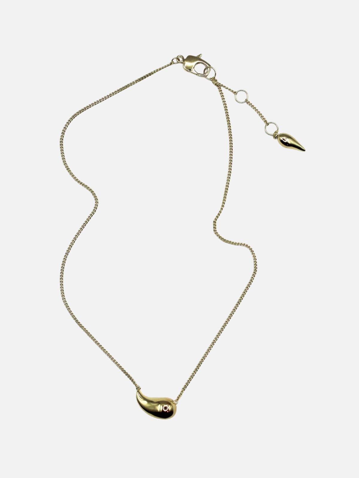 Raindrop Necklace: Brass + 18K Gold Plating Earrings F+H Jewellery