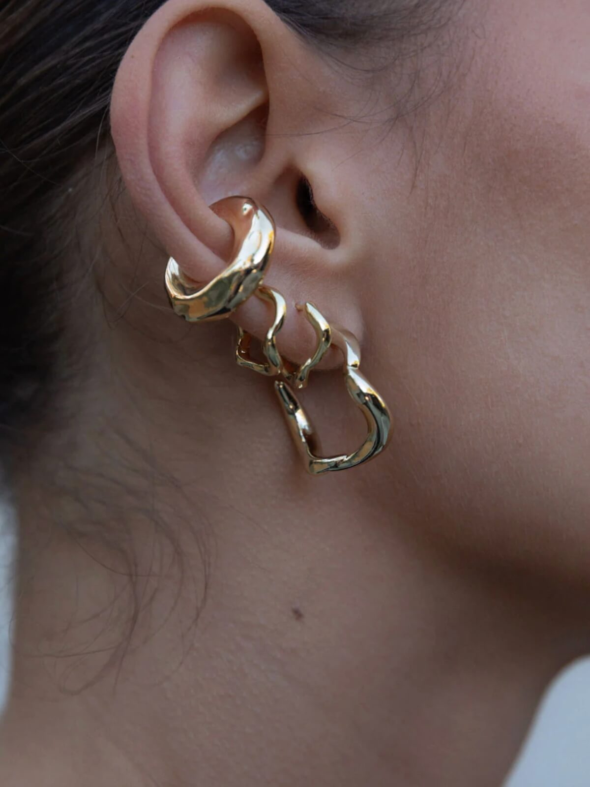 Wave Huggies - 18K Gold