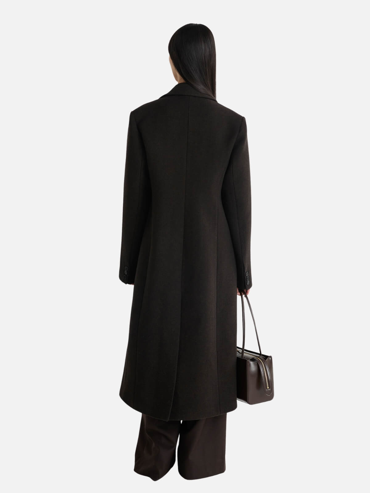 The Josephine Coat - Chocolate Herringbone