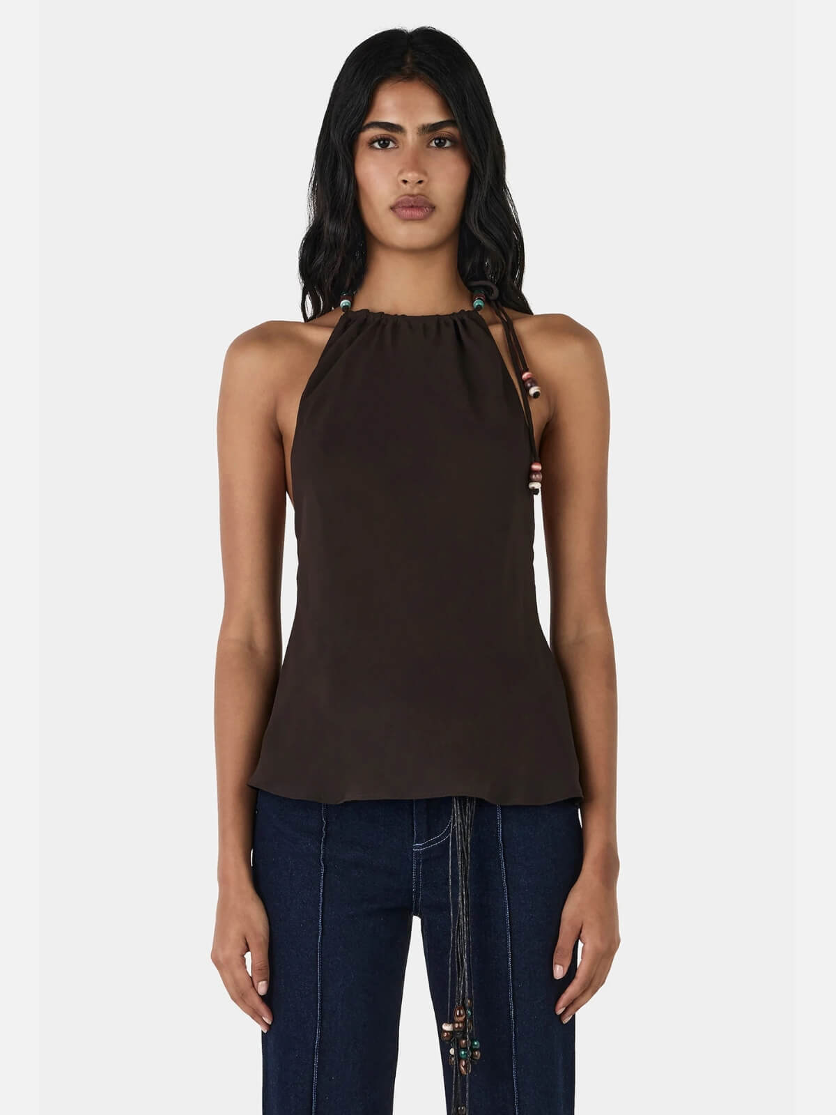 Juniper Silk Top - Chocolate