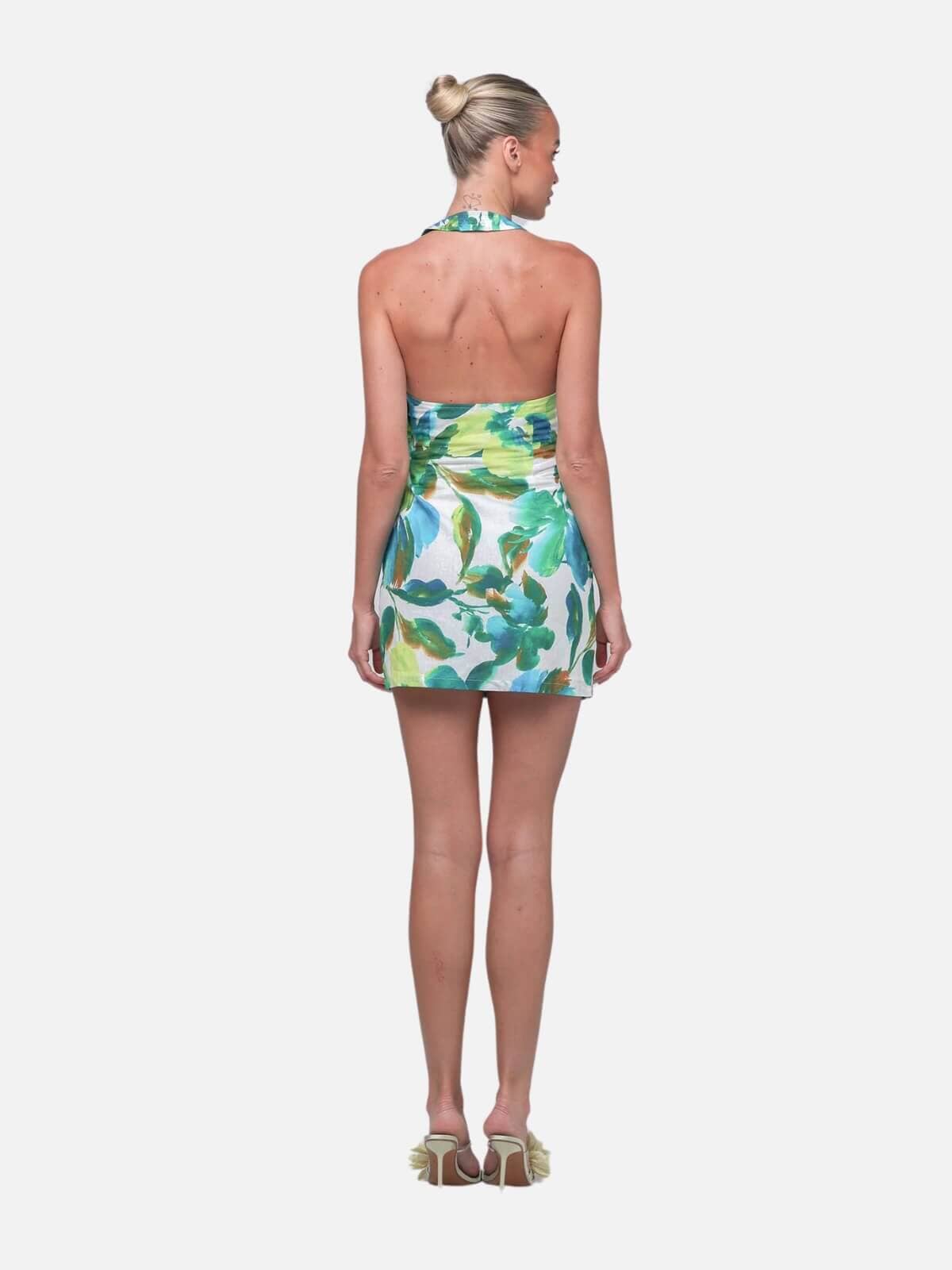 Darcy Wrap Mini Dress - White Tropicalé Dresses & Jumpsuits Isabelle Quinn