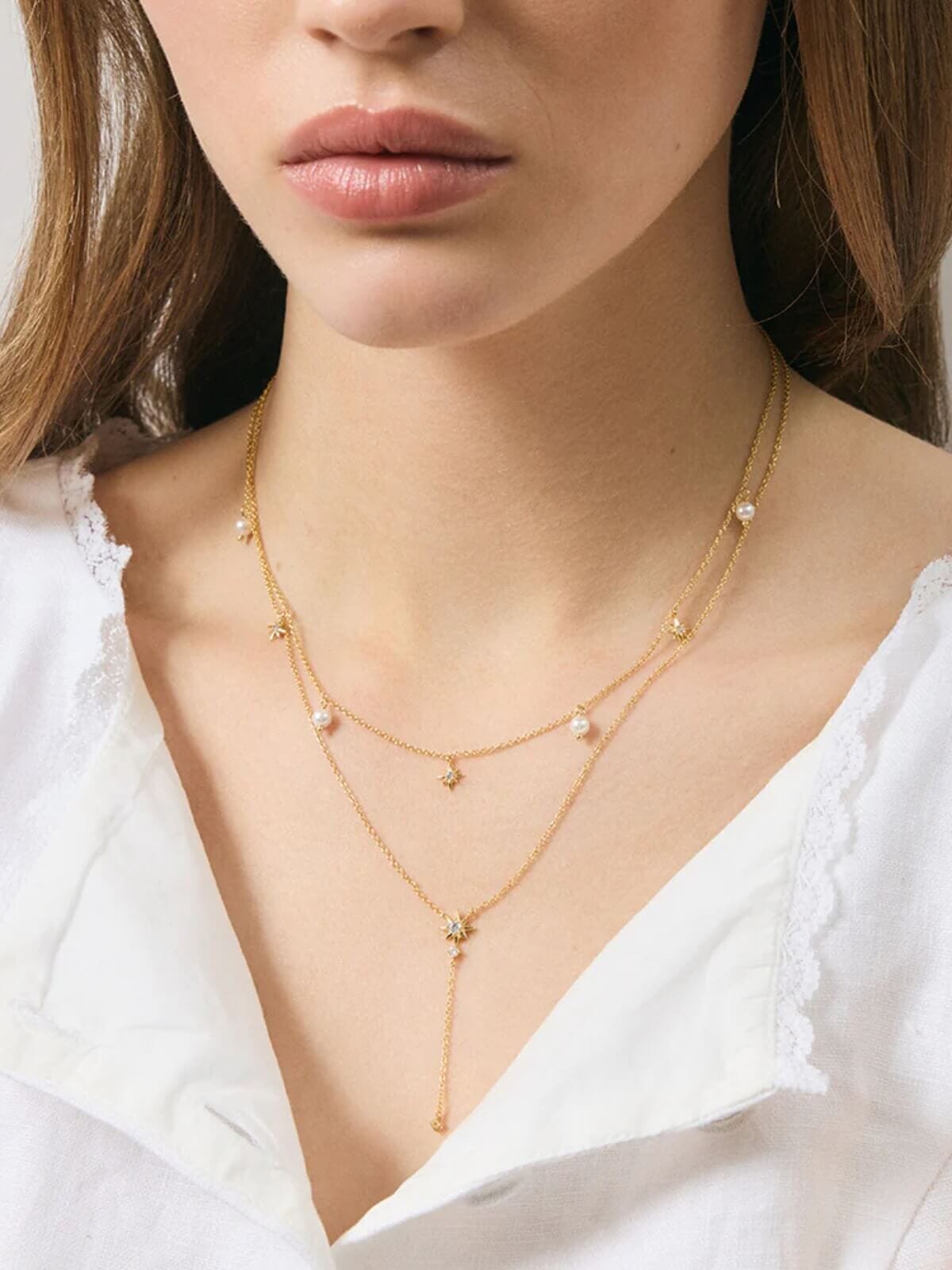 Marceline Necklace - Gold Necklaces Jolie & Deen