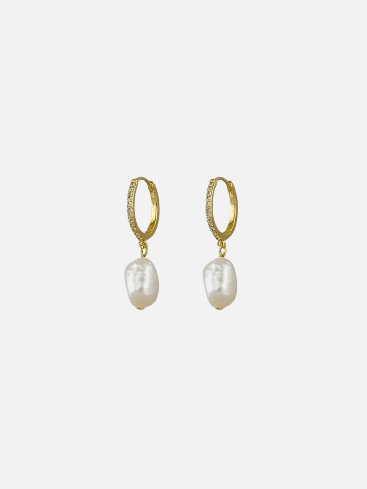 Jolie & Deen | Montana Pearl Earrings - Gold | Perlu