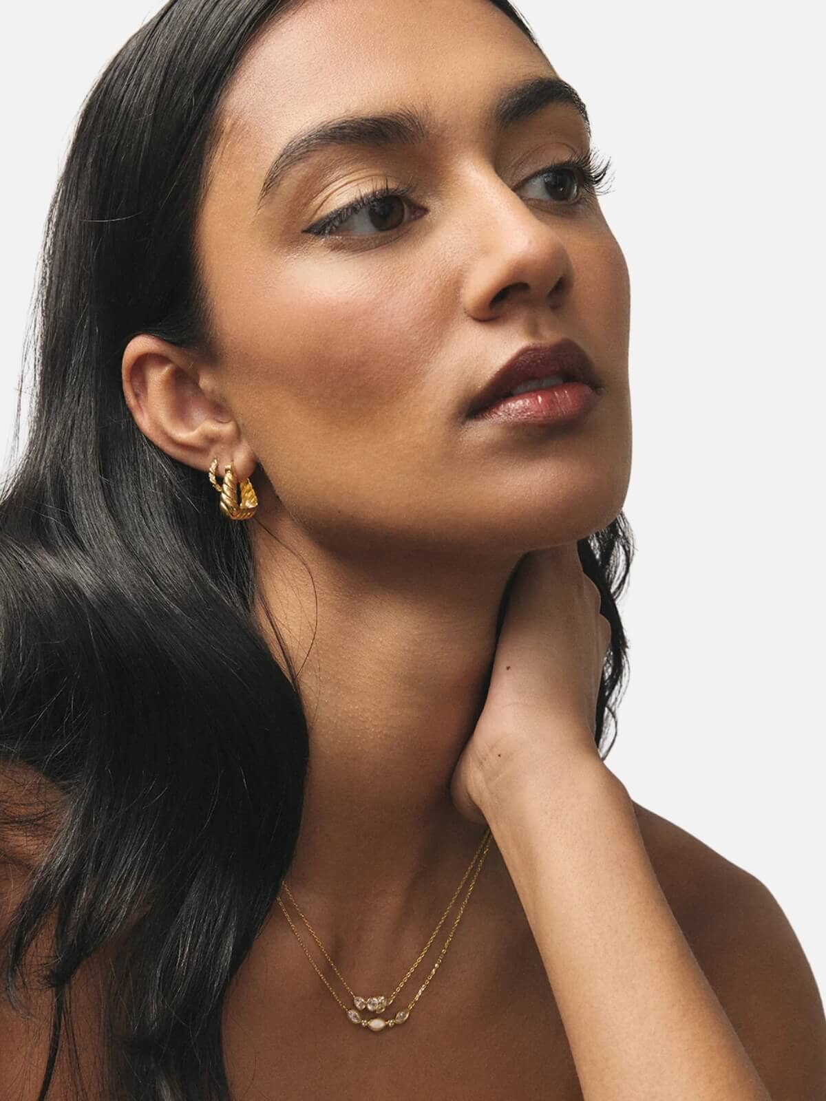 Yuji Hoops - Gold Earrings Jolie & Deen