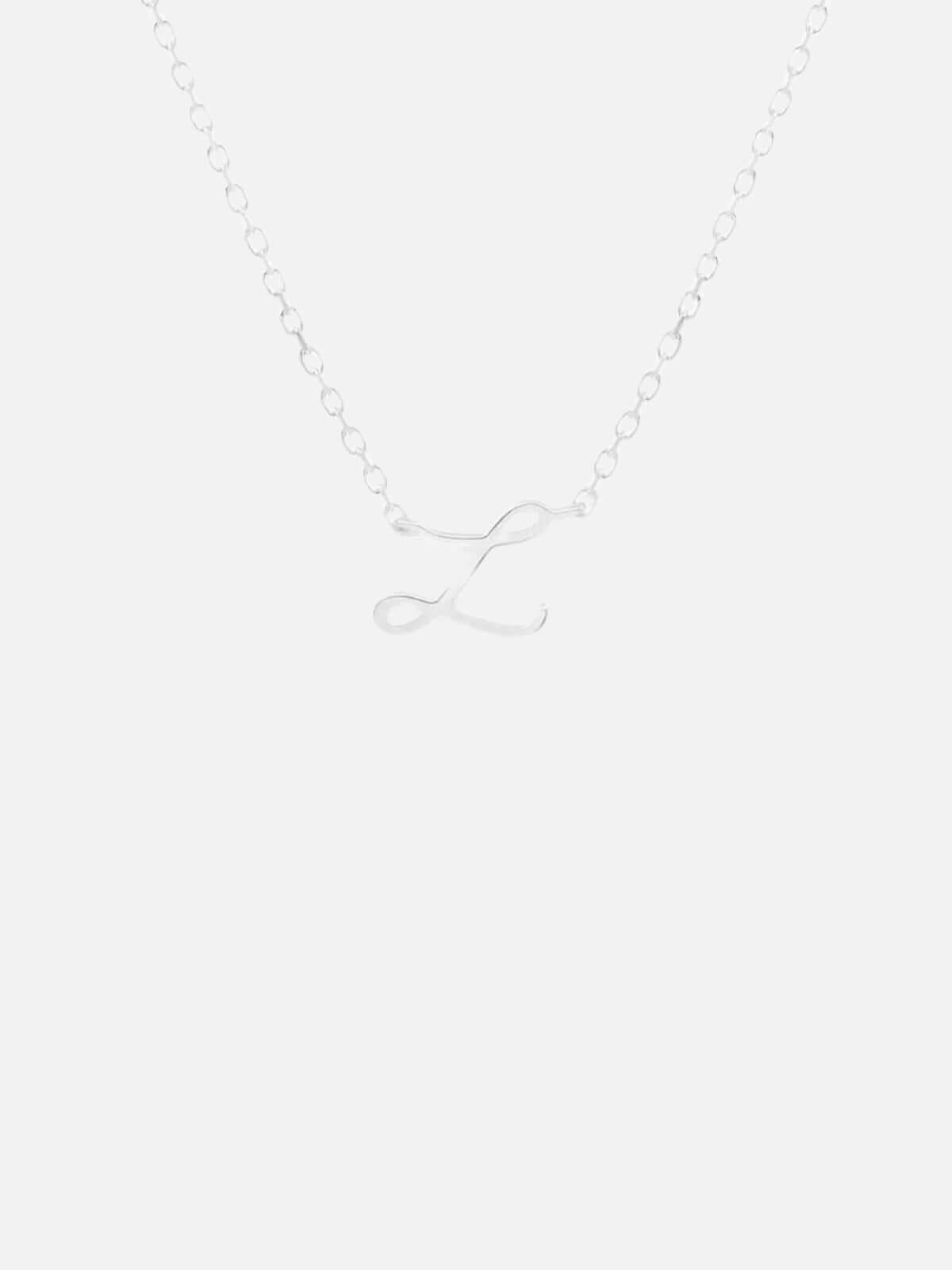 By Charlotte | Love Letter Necklace - Silver | Perlu