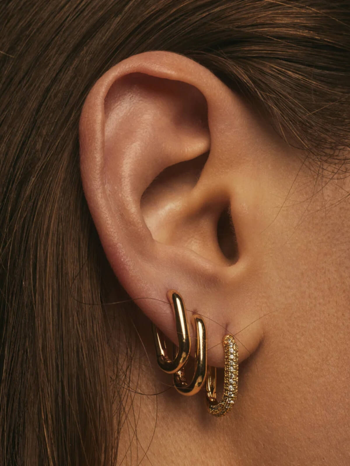 The Chain Link Huggies - Gold