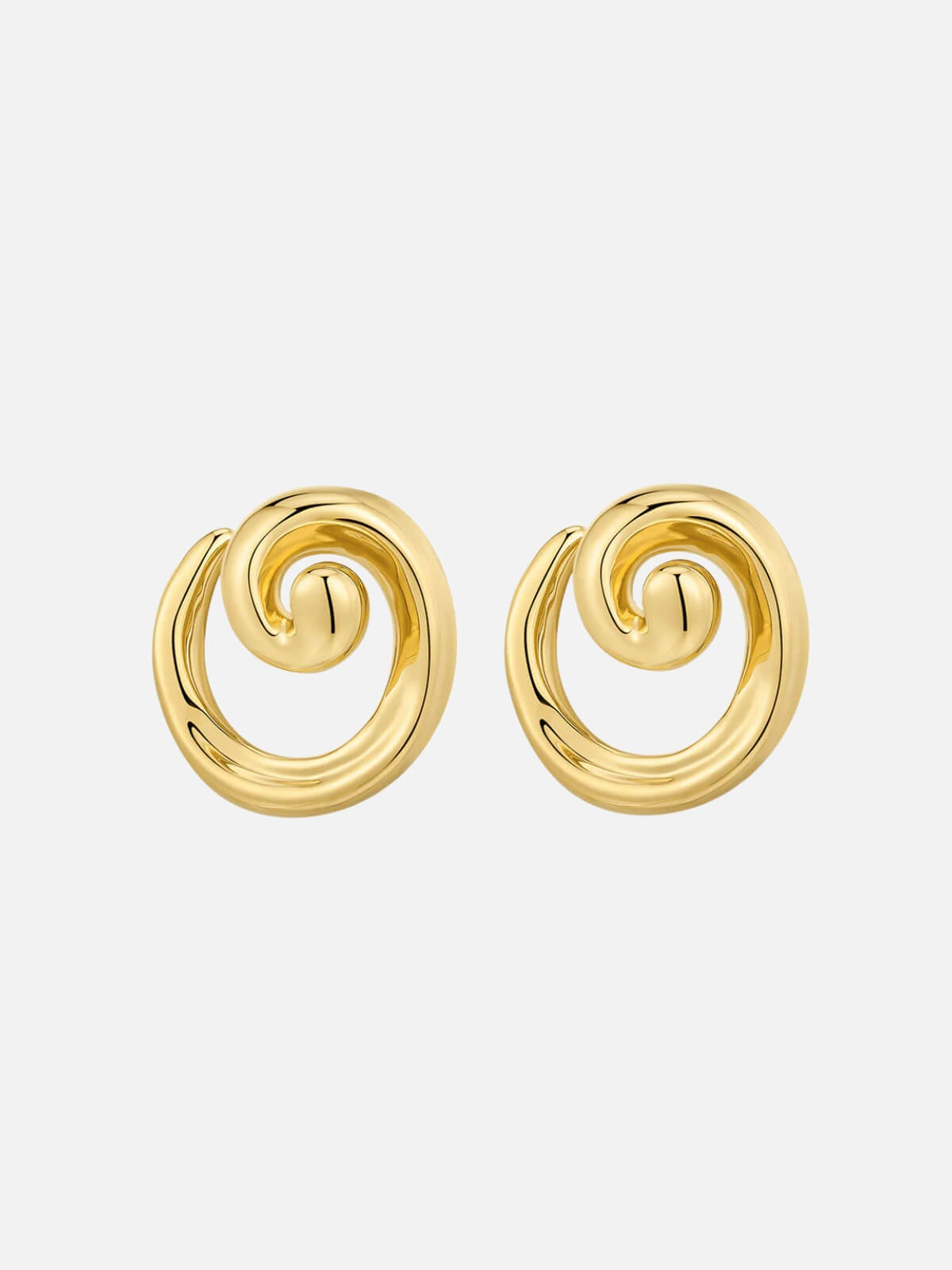 The Seashell Coil Studs - Gold