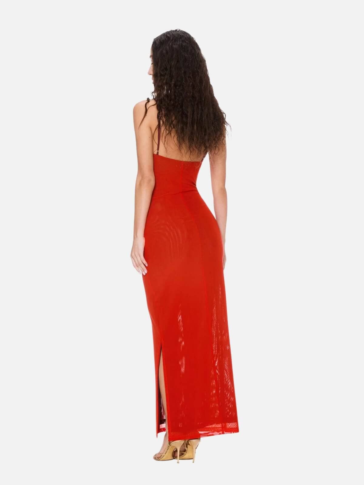 Thais Dress - Red & Plum General Miaou