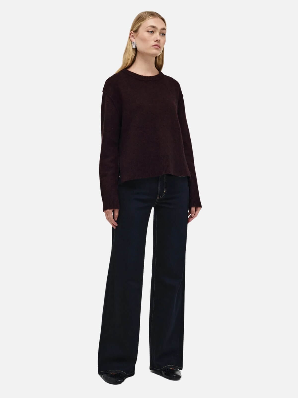 Neuw Denim | Alpaca Blend Crew - Pinot | Perlu