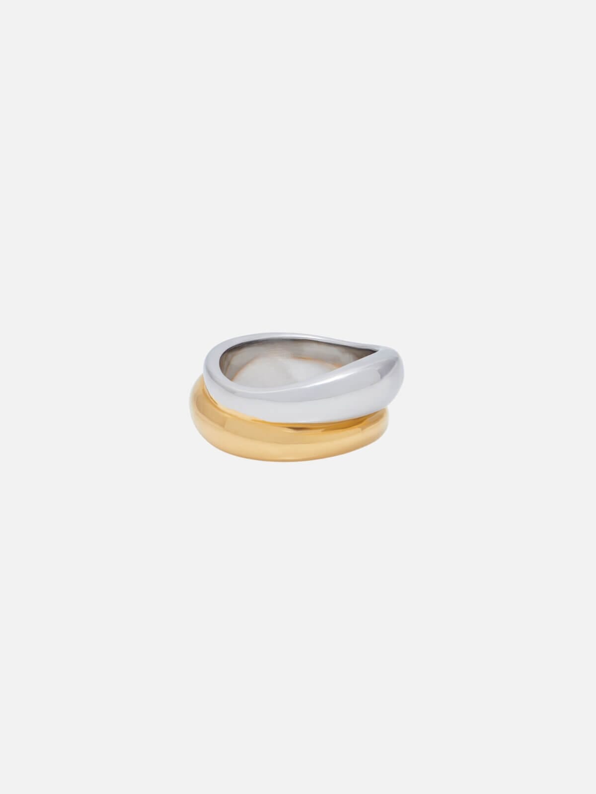 Two Toned Slant Ring Rings NOAH THE LABEL