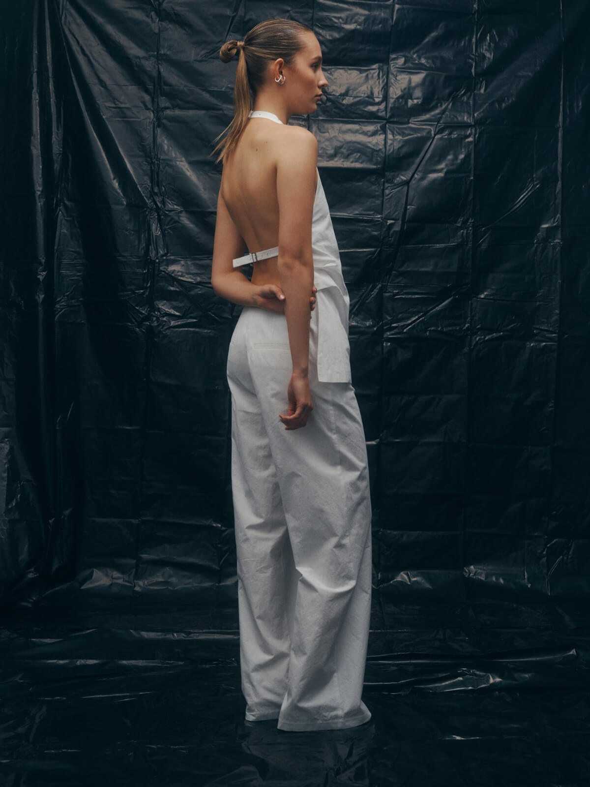 Bea Belted Pant - White