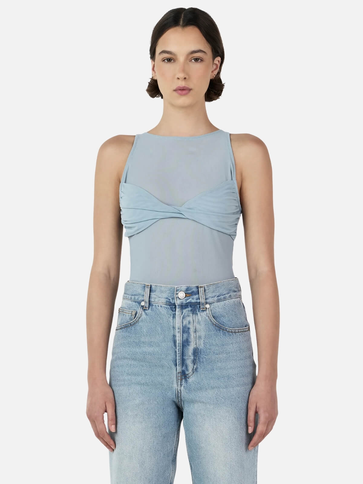 Halsey Mesh Top - Blue