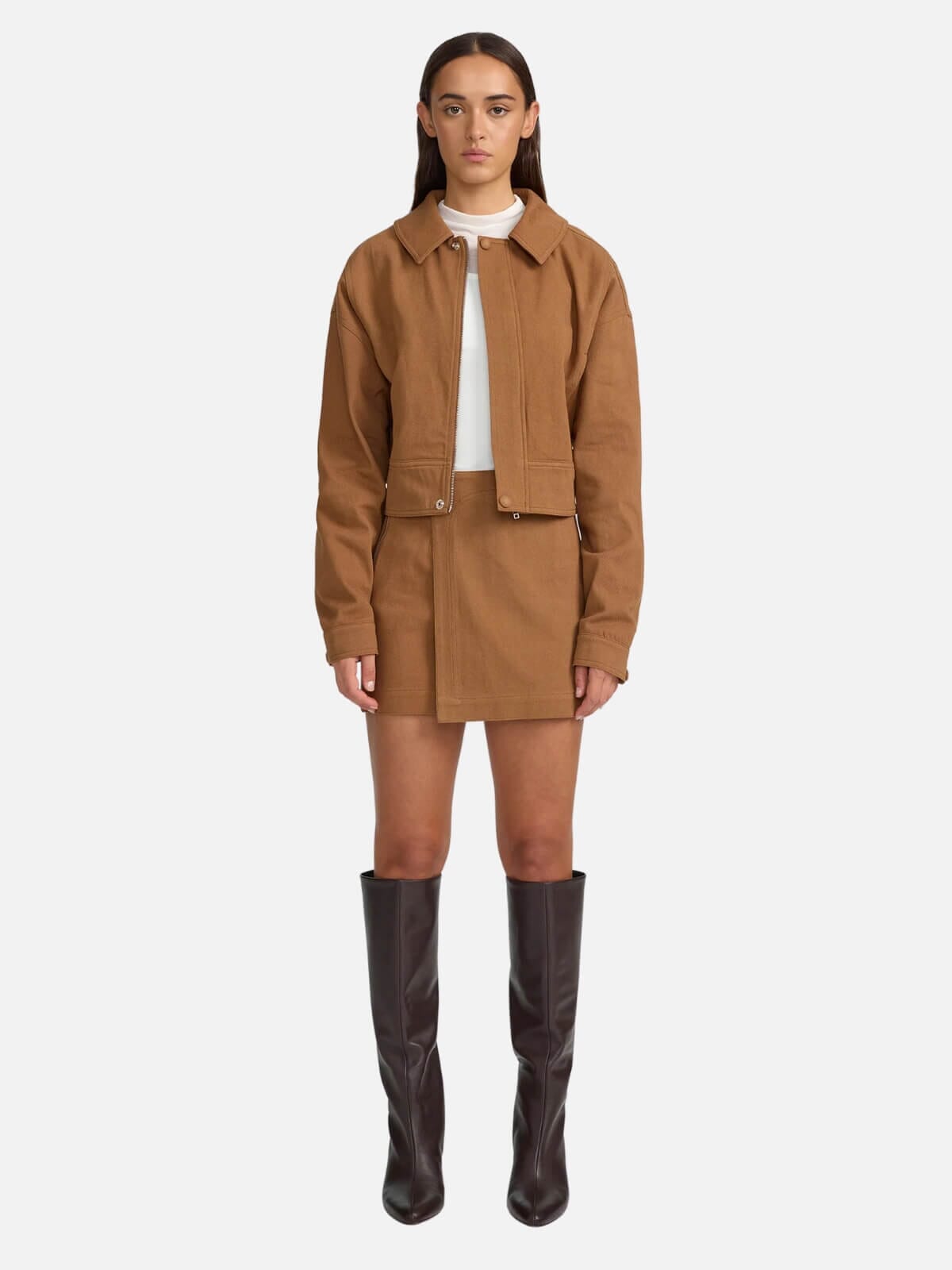 Joan Mini Skirt - Caramel Skirts Ownley
