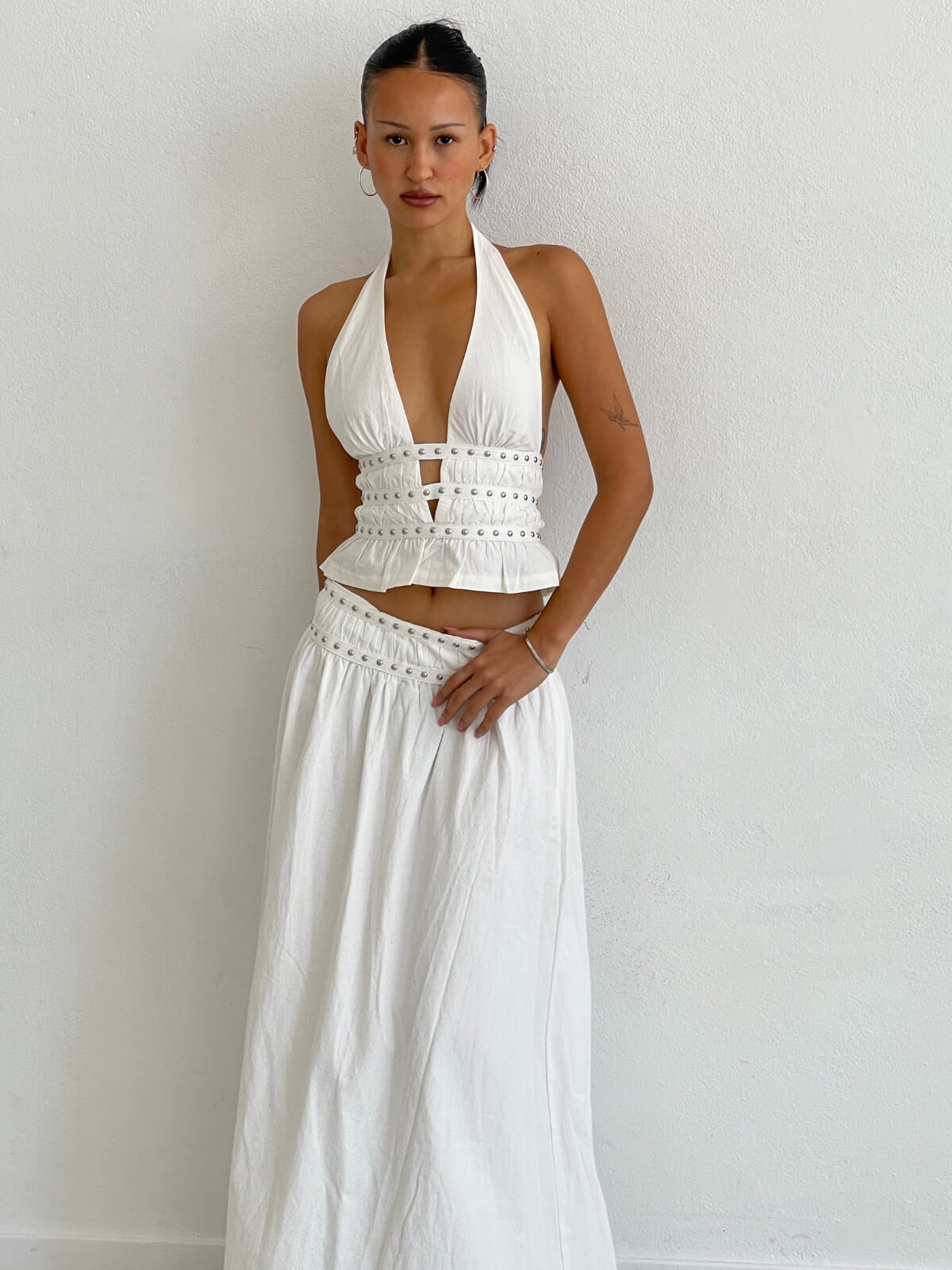 Mavis Studded Top - Ivory