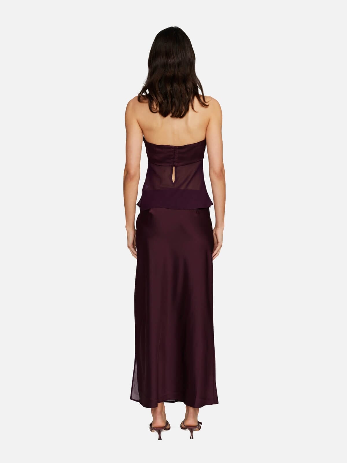 Patrice Strapless Top - Plum Tops Ownley