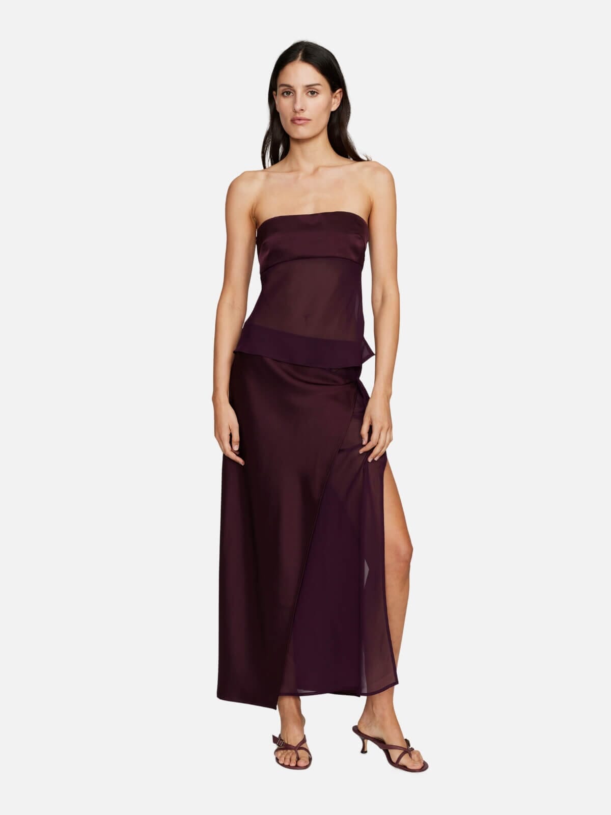 Ricky Midi Skirt - Plum Skirts Ownley