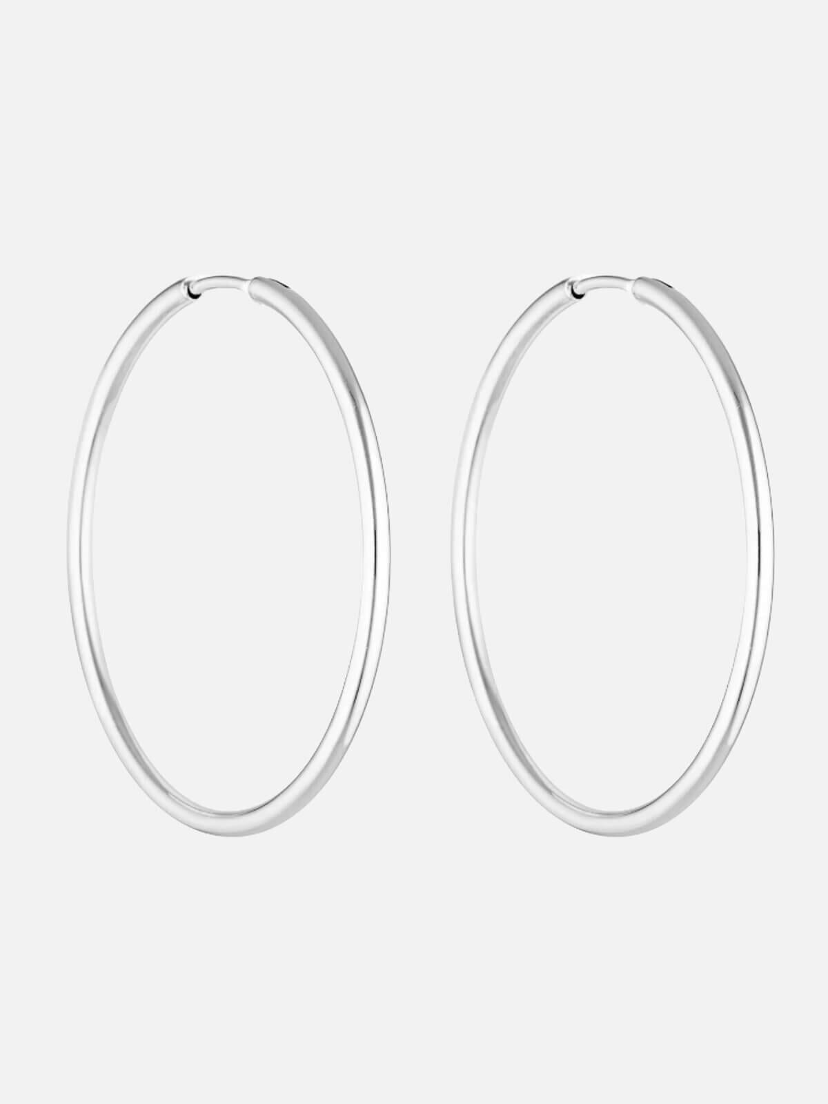 90's Hoops 40mm - Silver Earrings Porter
