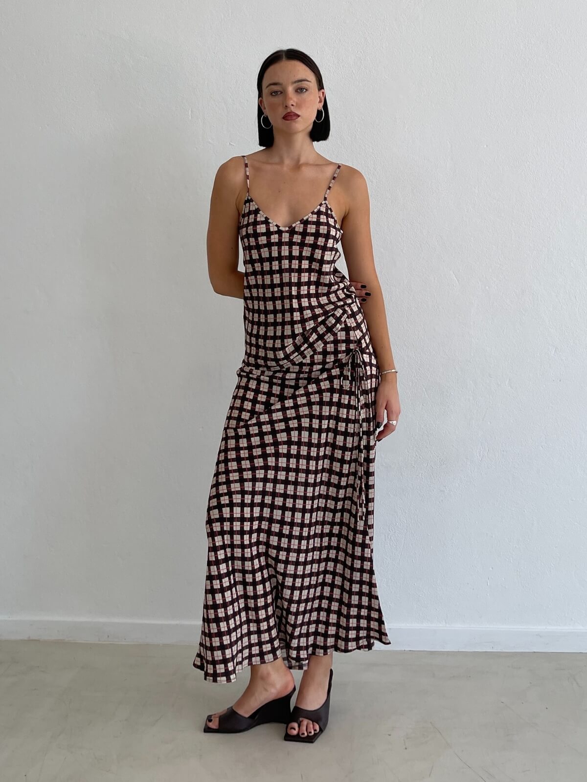 CDC Long Bias Cut Skirt - Luna Gingham