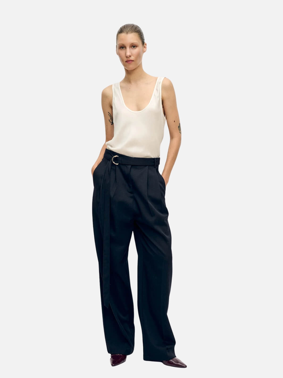 Scoop Neck Tank - White