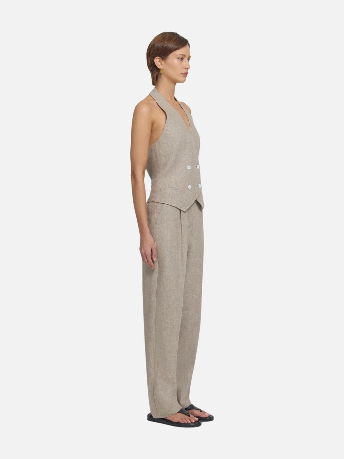 Cadence Vest - Flax Tops Viktoria & Woods
