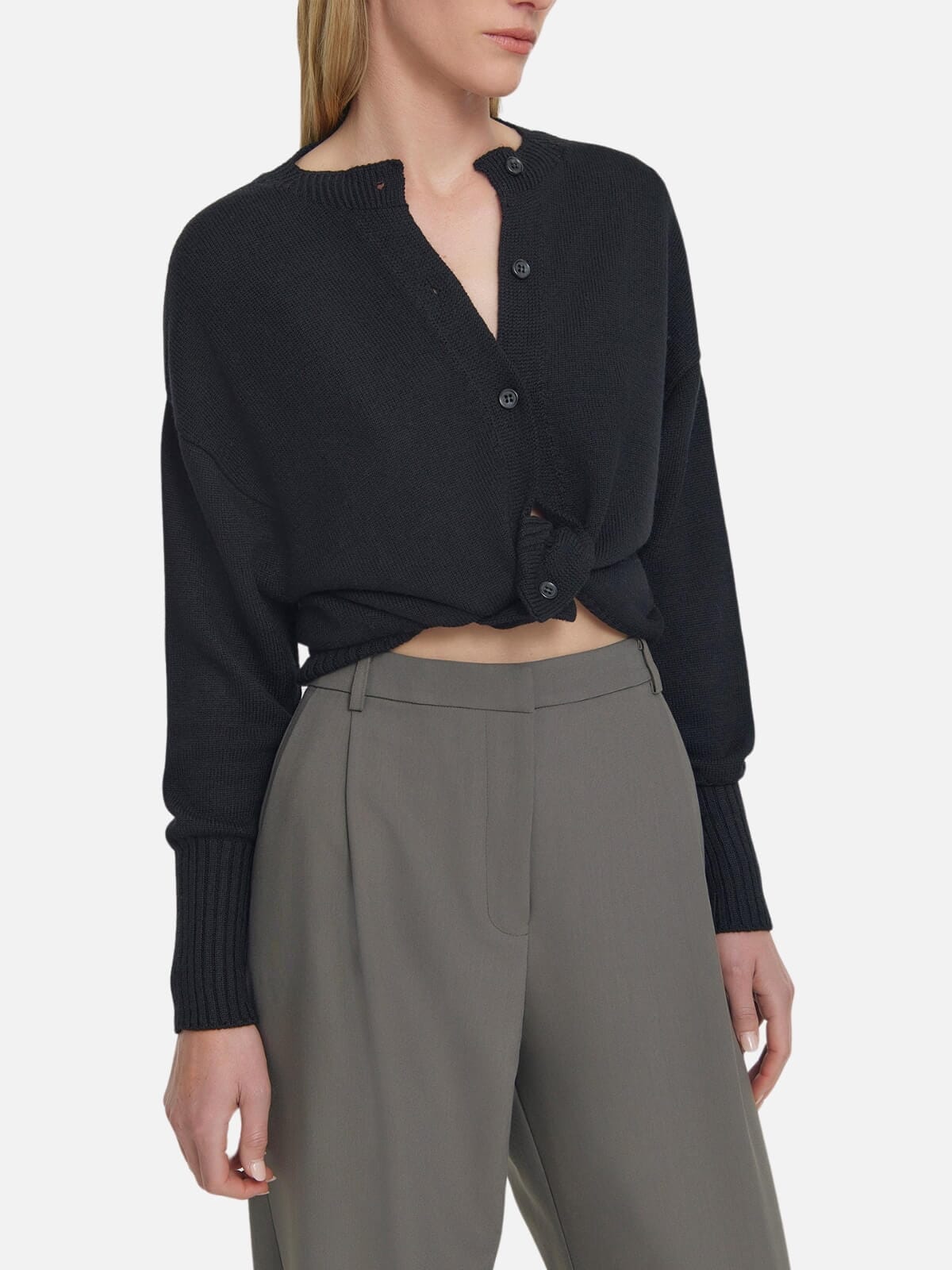 Hart Merino Cardigan - Black Tops Viktoria & Woods