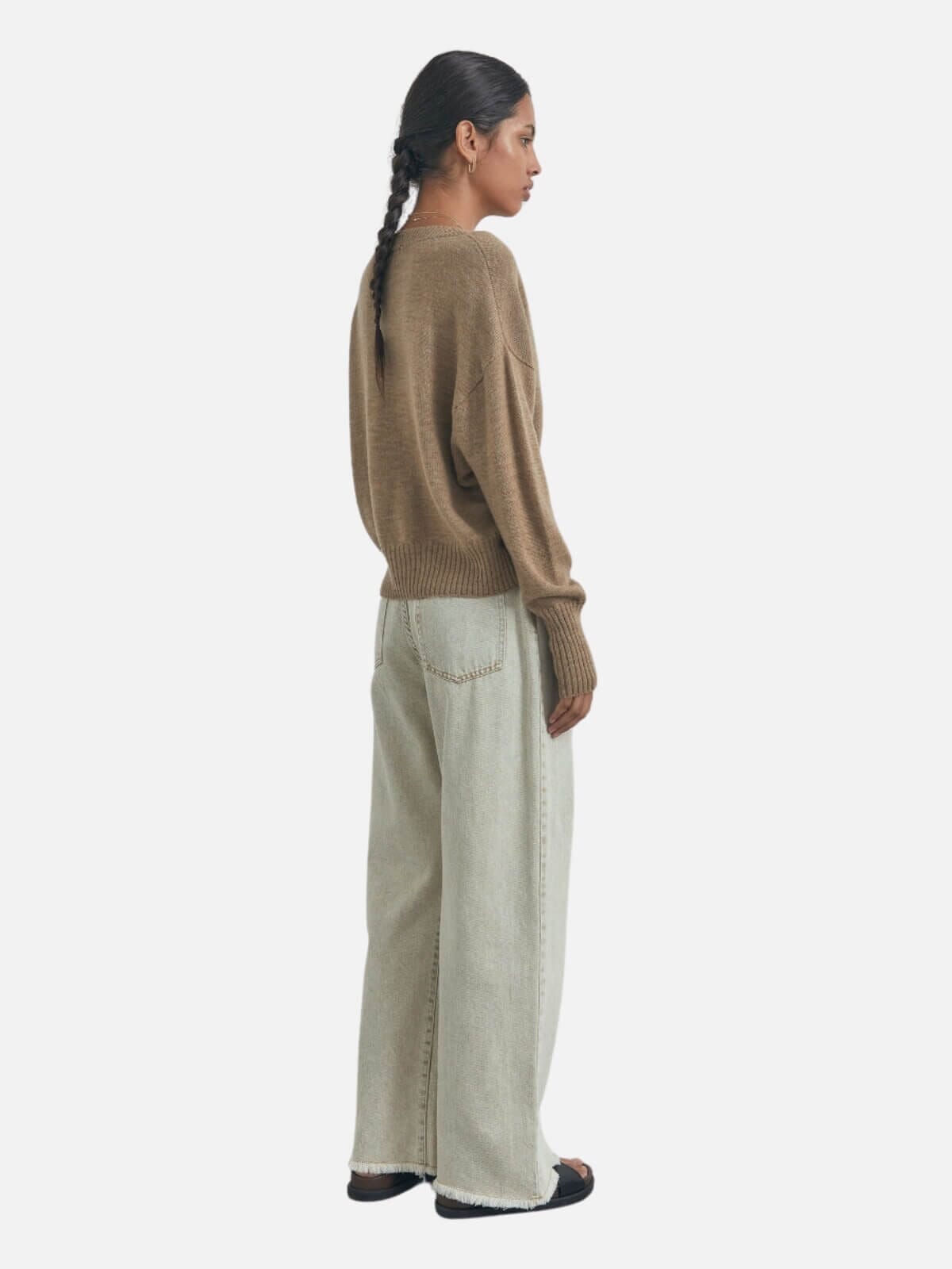Hart Merino Cardigan - Wicker Marl Tops Viktoria & Woods