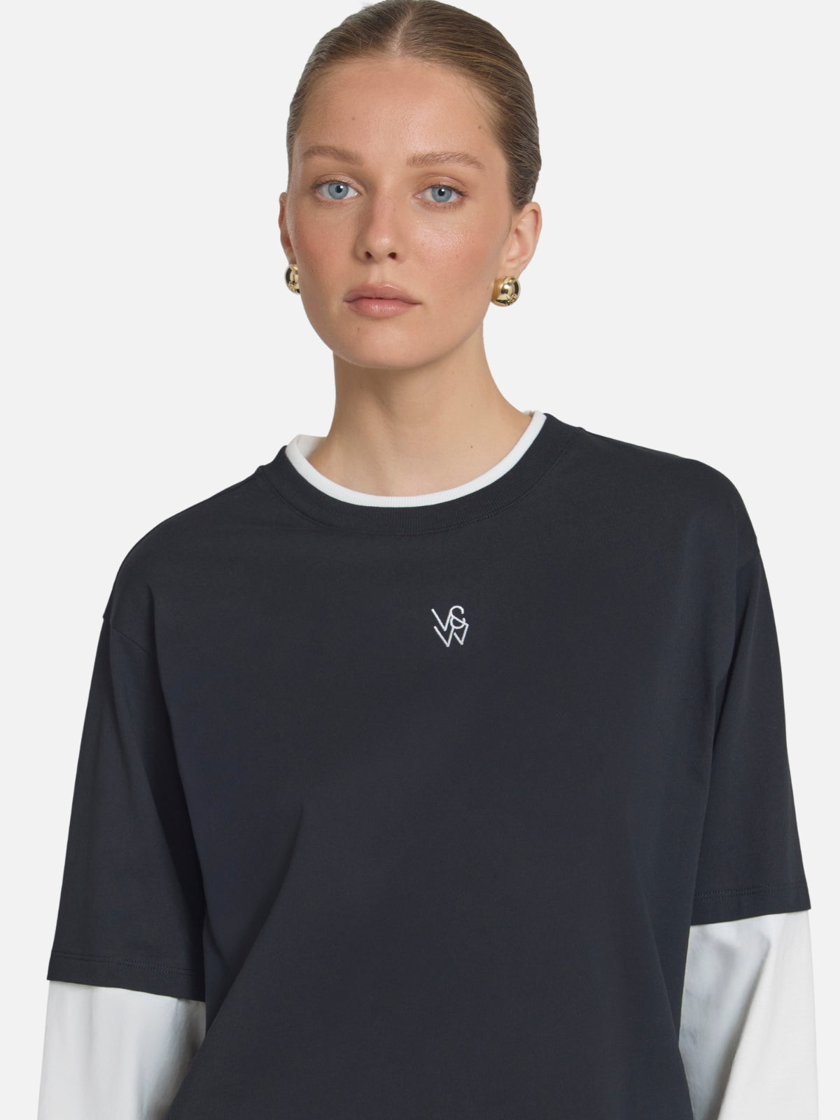 Maximus Long sleeve Top - Black & White