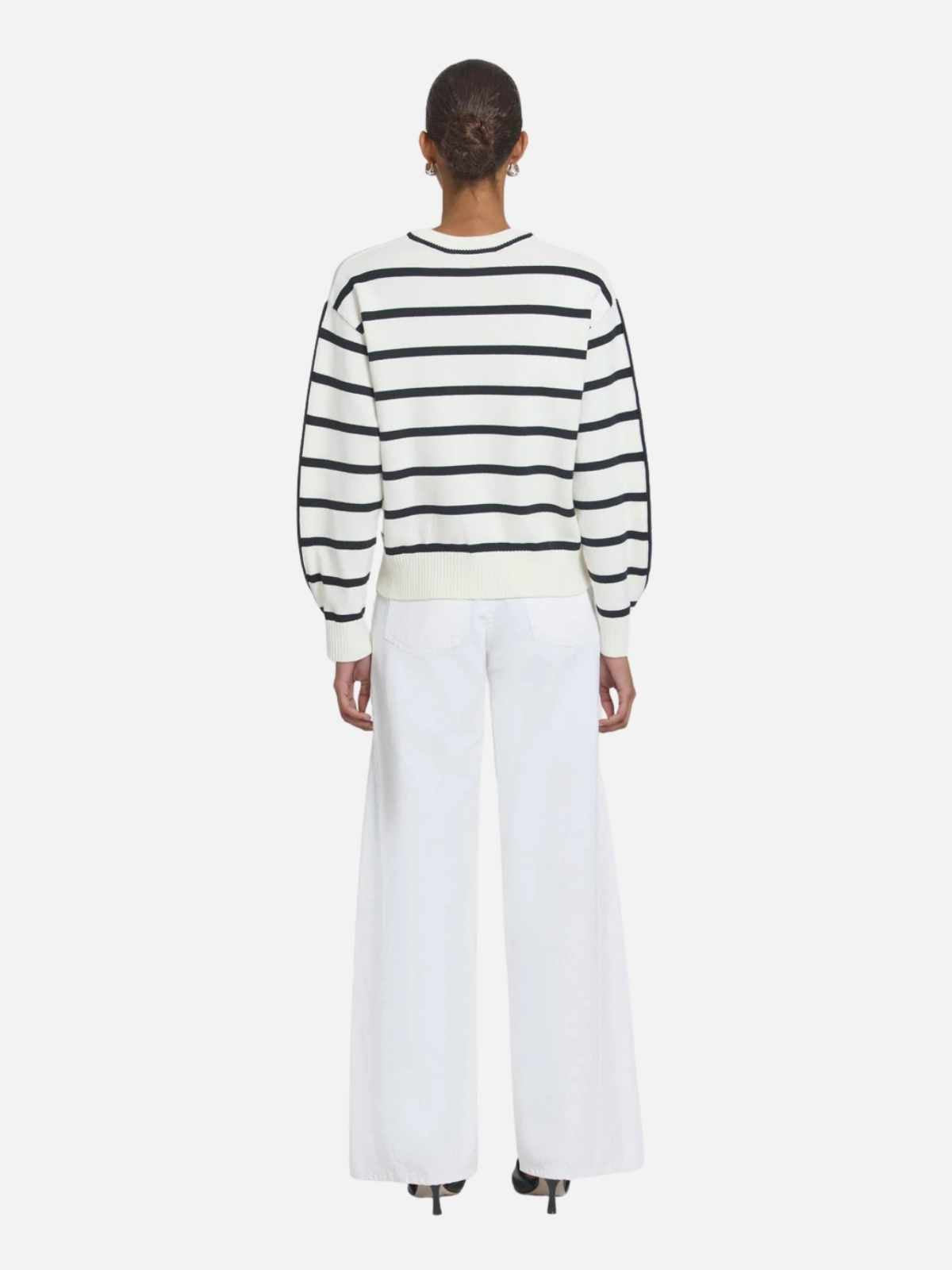 Scenario Knit - Ivory/Black Stripe