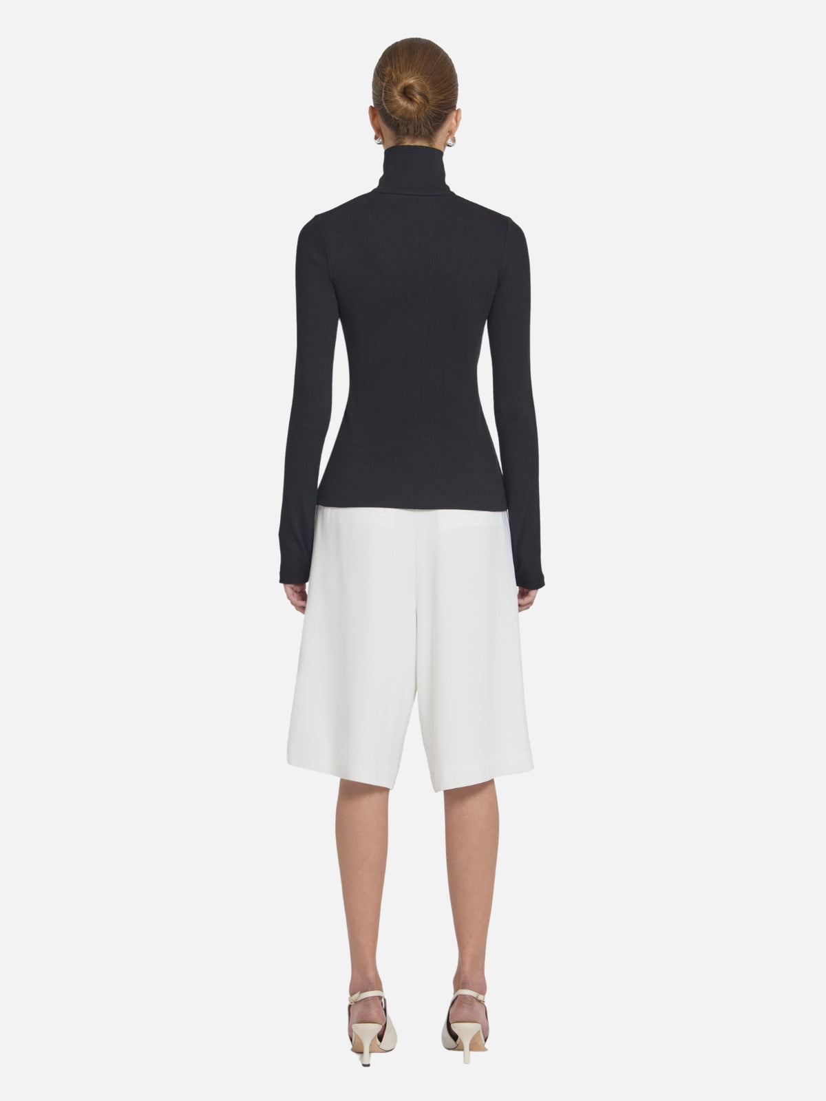 Summit Rib Turtleneck - Black