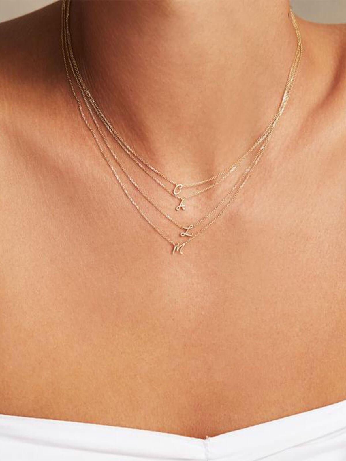 14kt Gold Love Letter Necklace Necklaces By Charlotte