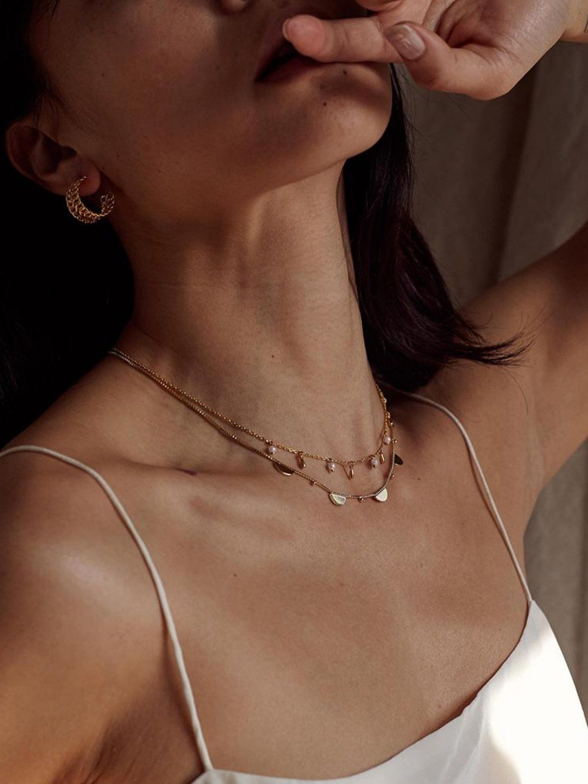 Jolie & Deen Cassandra Necklace Gold | Perlu