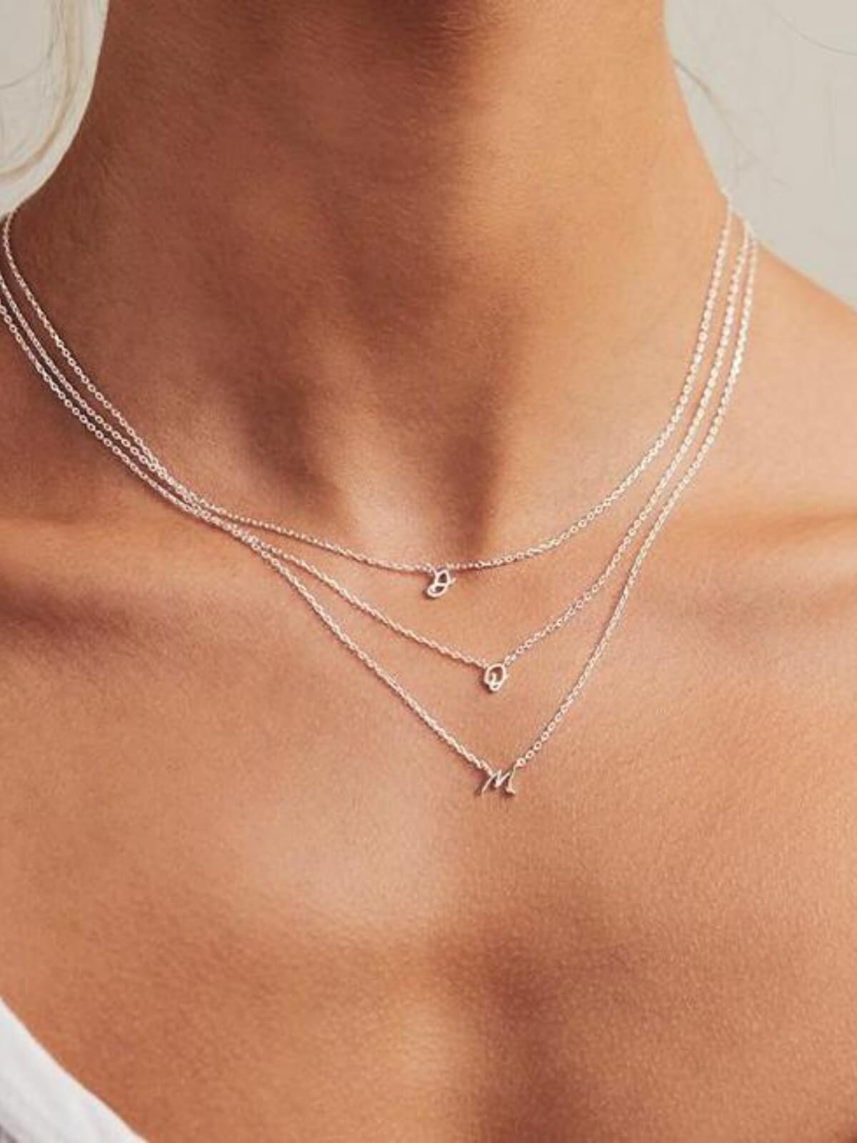 By Charlotte | Love Letter Necklace - Silver | Perlu