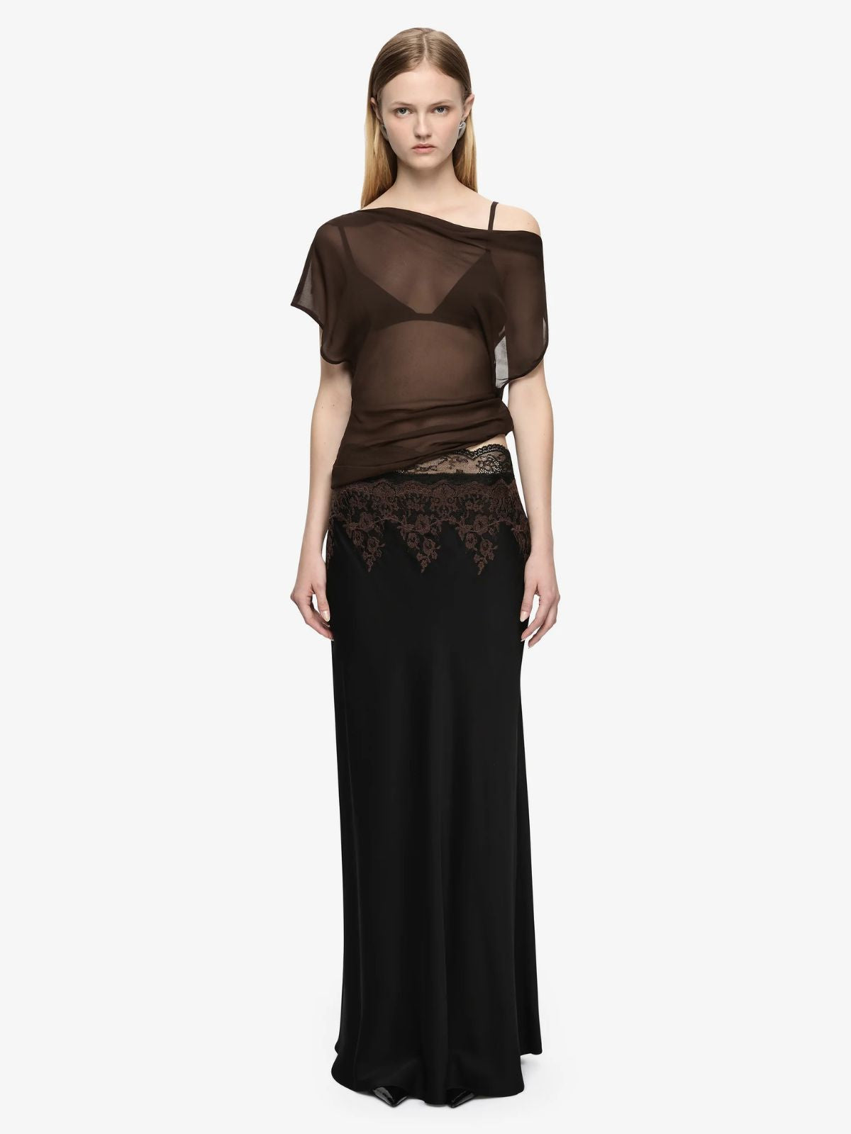 Orsina Drape Top - Bitter Choc
