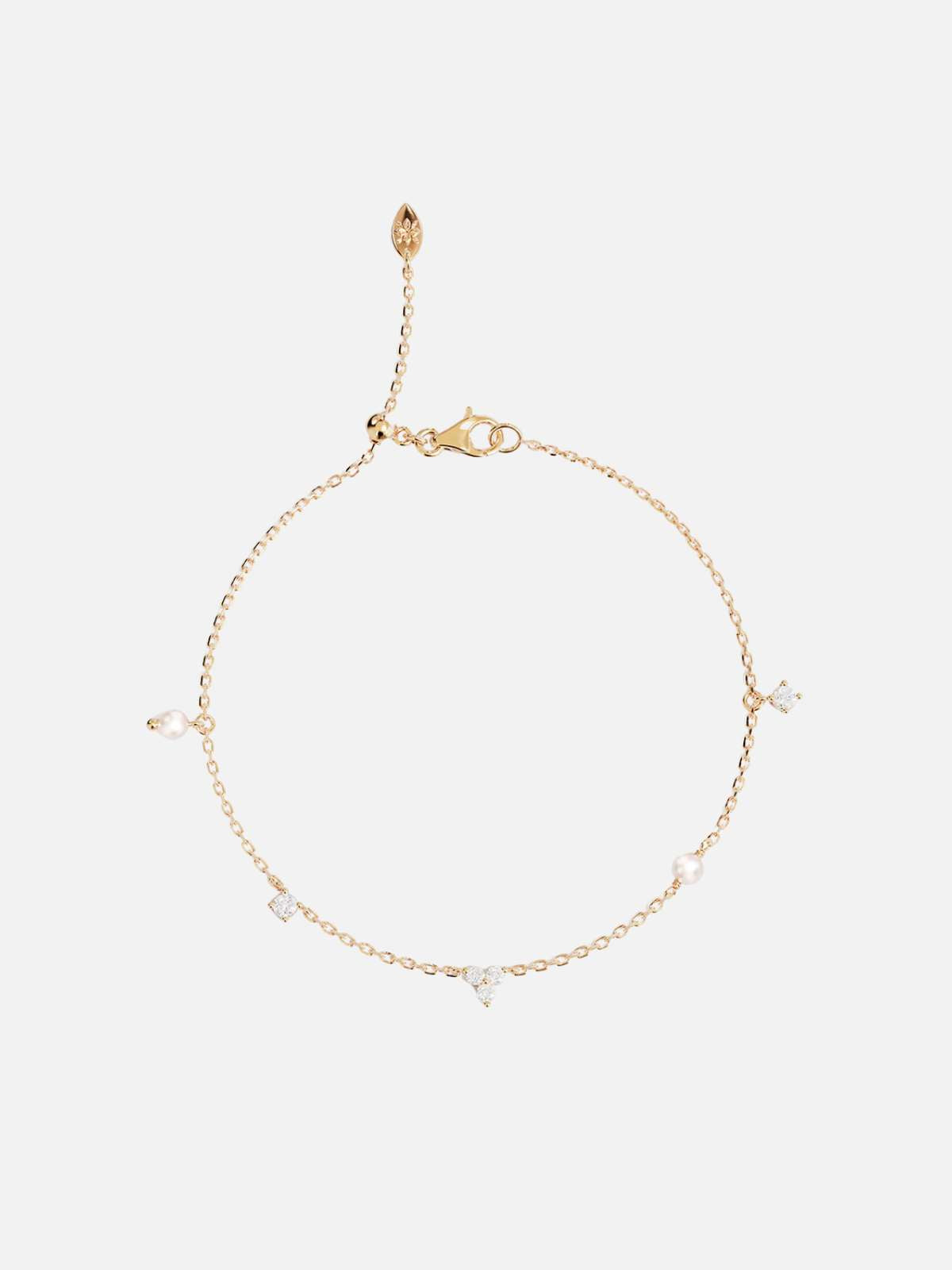 18k Gold Vermeil Moonlit Bloom Pearl Bracelet