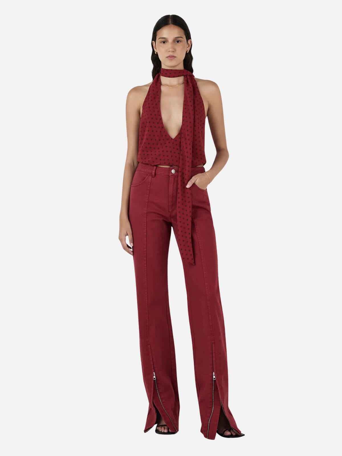 Hansen & Gretel | Harper Halter Top - Samba Polka | Perlu