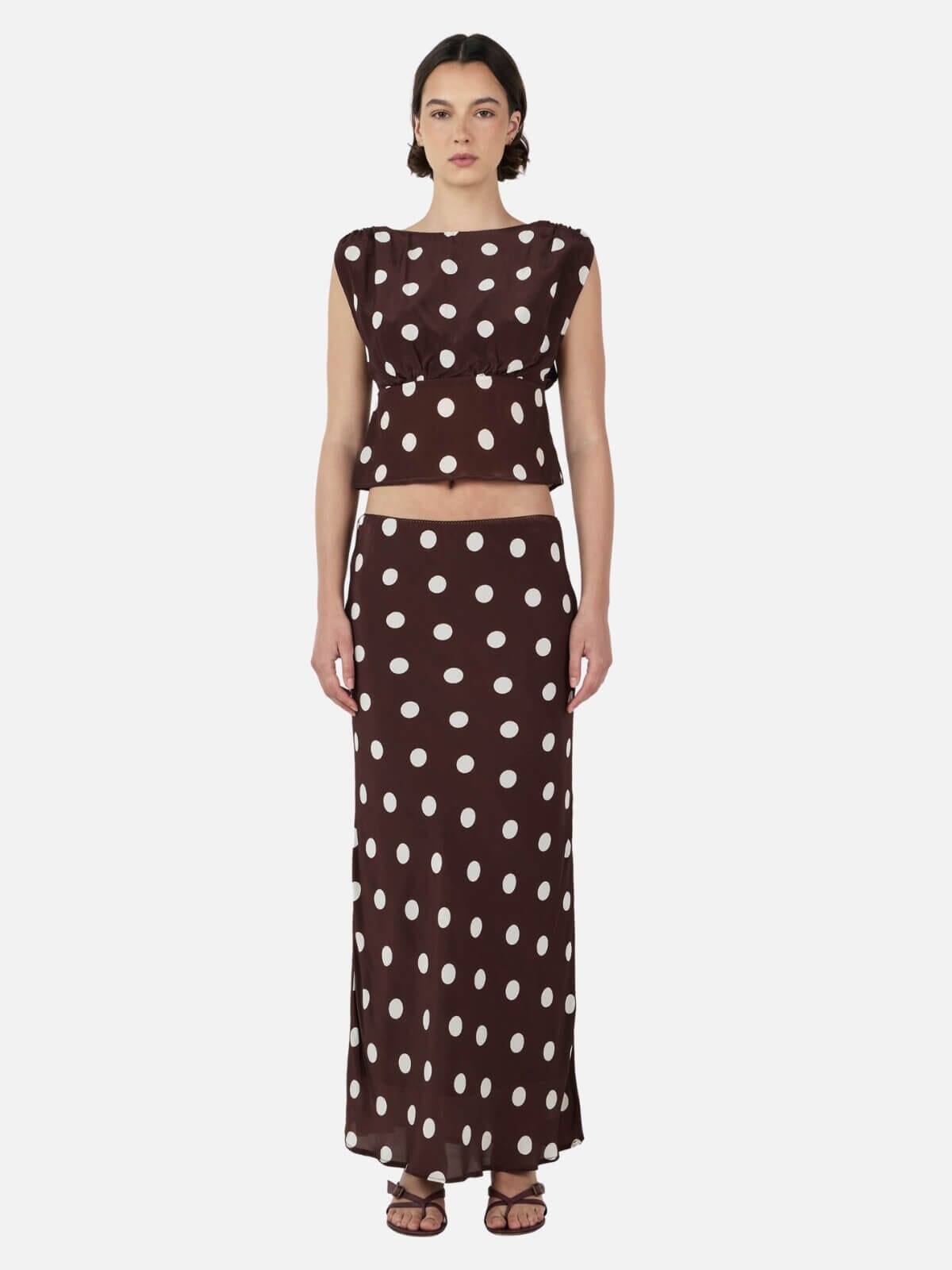 Ownley | Marli Slip Skirt - Pinot Polka | Perlu