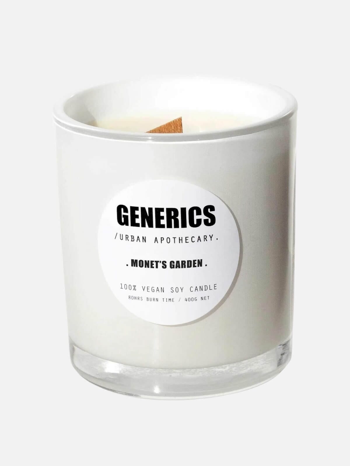 Vegan Soy Candle & Chrome Lid Candles Generics Monets Garden 