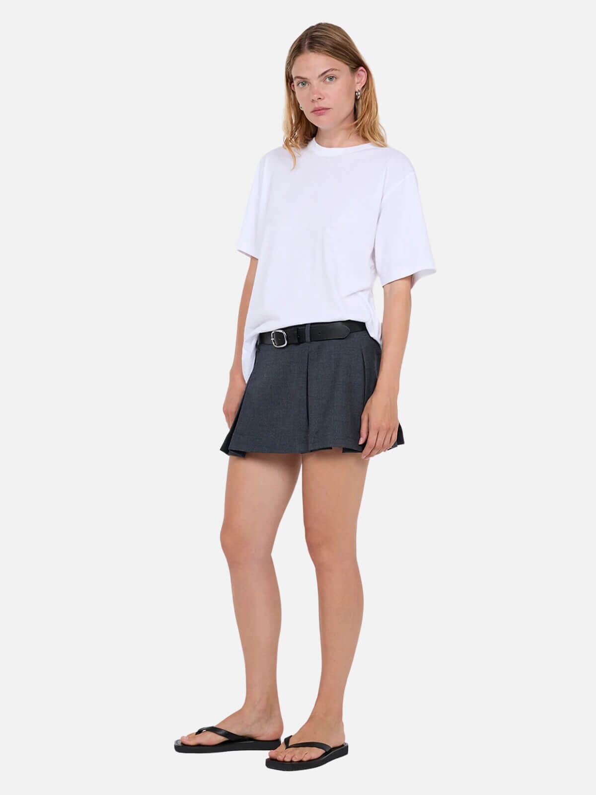 Perl Mini Skirt - Charcoal Skirts Bec + Bridge 