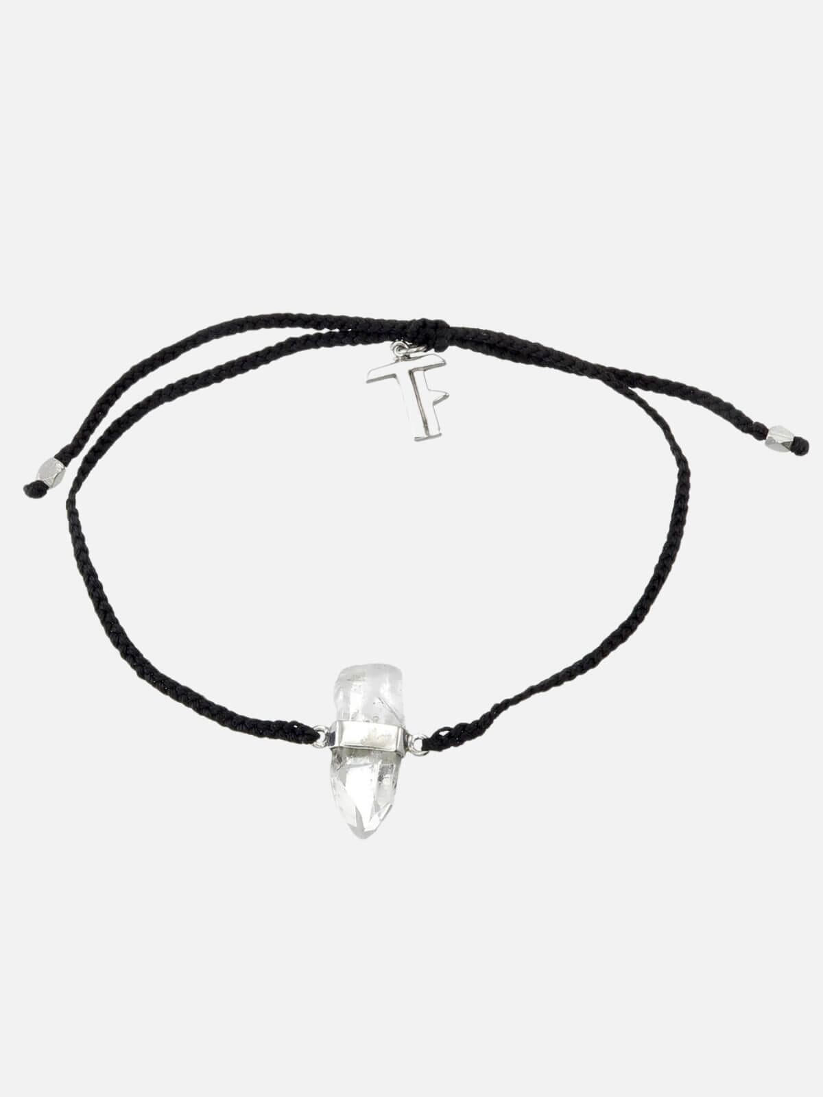 Quartz Crystal Bracelet - Black/Silver Bracelets Tiger Frame 